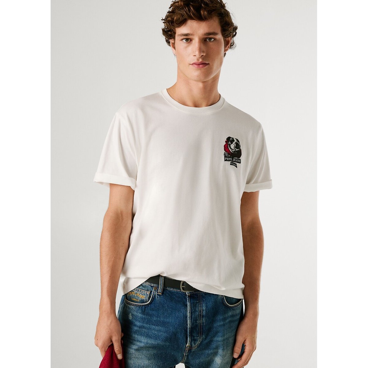Pepe Jeans Shad Short Sleeve T-Shirt Men's White Extra Large