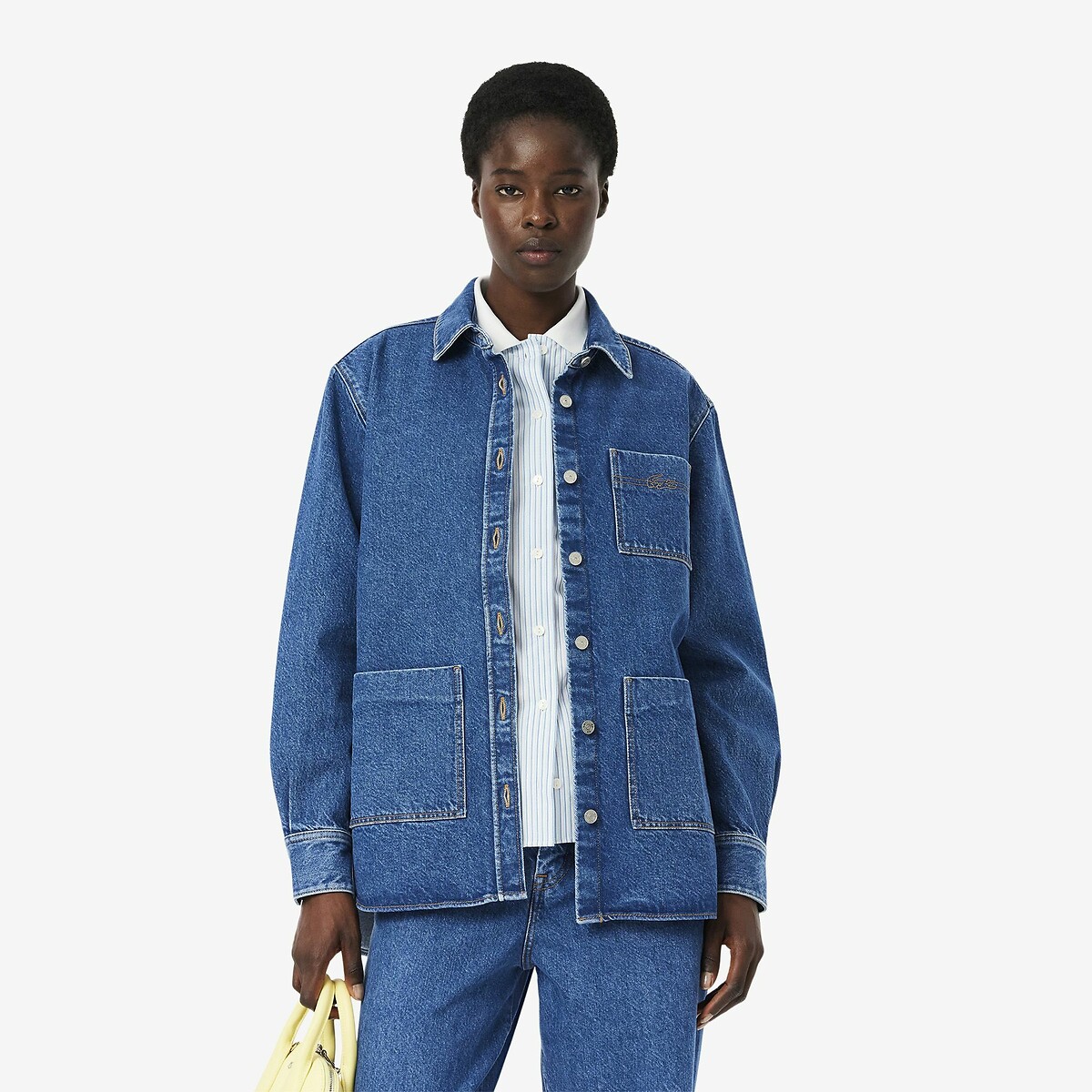 Lacoste Chaqueta vaquera worker. Talla 38. Color Azul