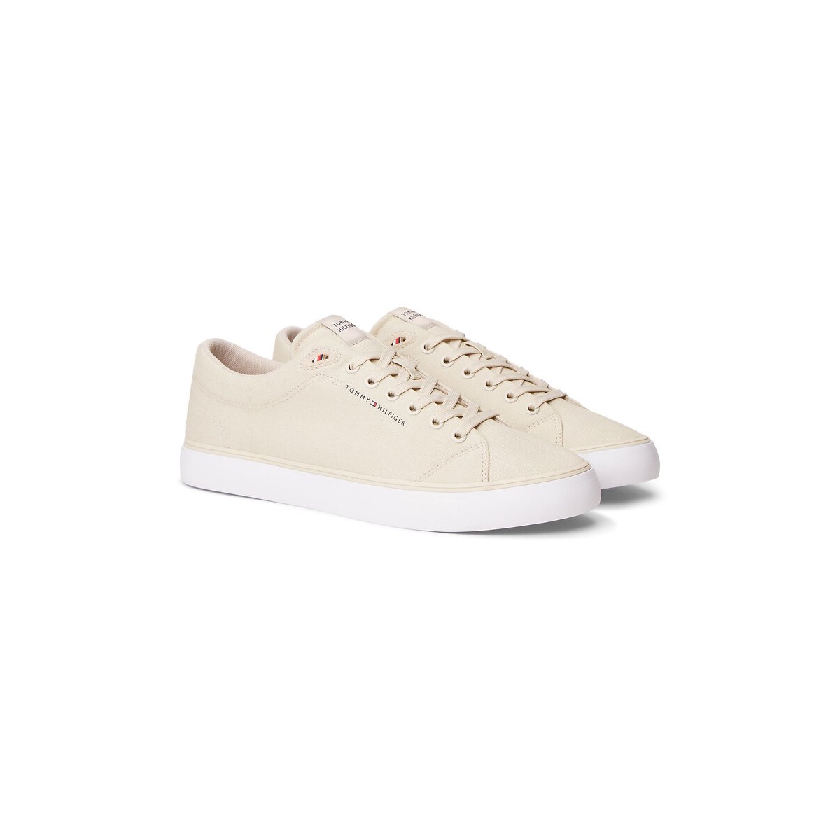 Tommy Hilfiger Harlem Core Ii Trainers In Canvas Men's Light Beige Size 41 (7)