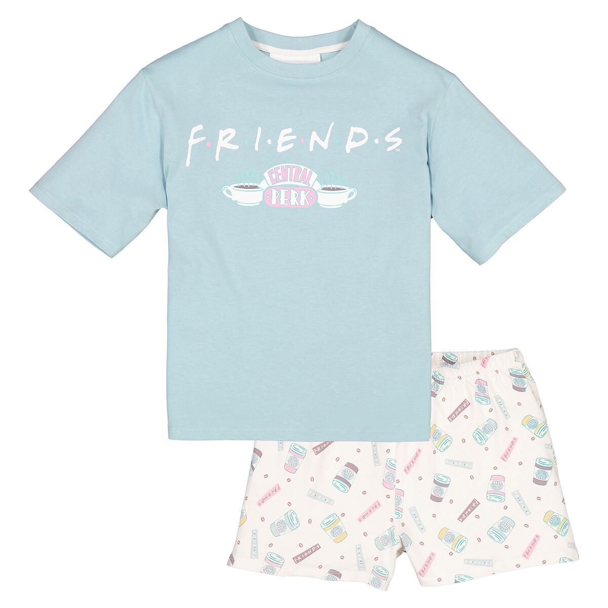 Friends Pigiama Corto Friends Blu Bambina Taglie XXXS