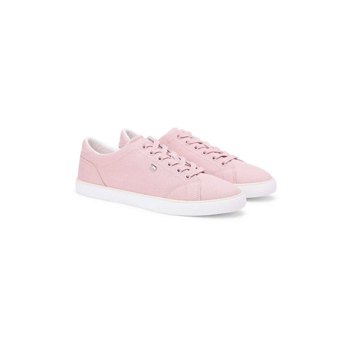 Tommy Hilfiger Canvas Vulcanised Trainers Women's Pale Pink Size 40 (6.5)