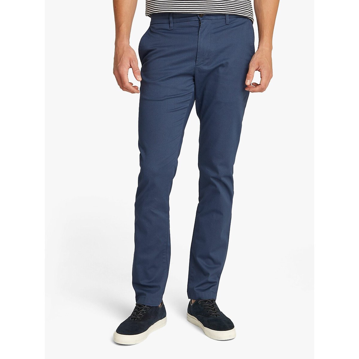 Tommy Hilfiger Men's Blue Bleecker Slim Flit Chinos In Structured Mesh W30 L32