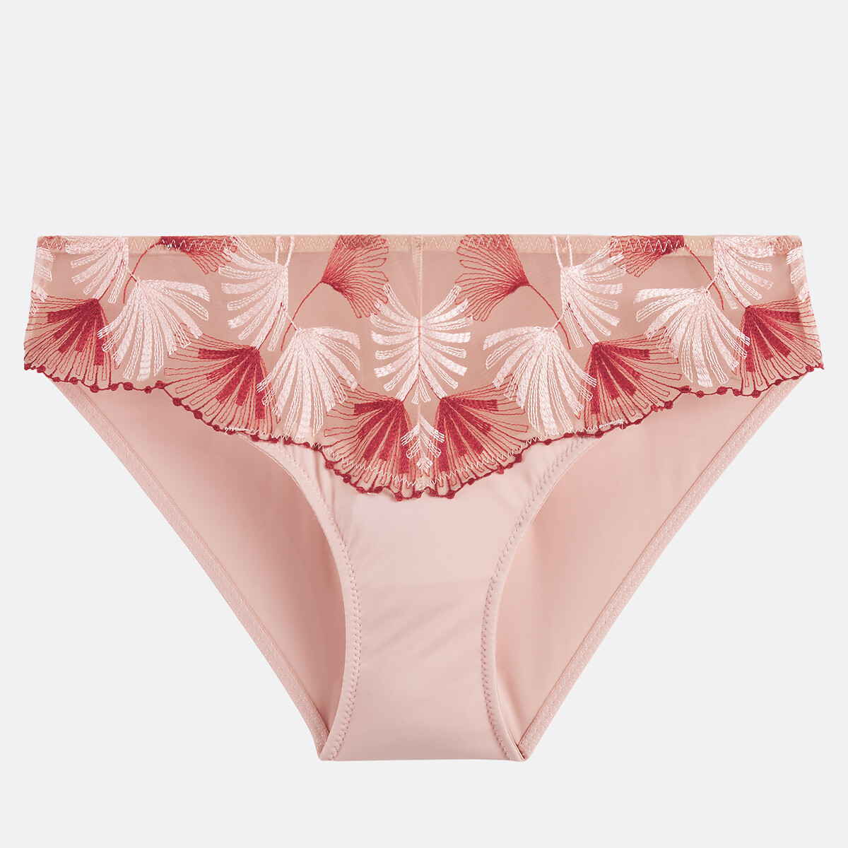 ANNE WEYBURN Slip van microvezel en geborduurde tule, AZALEE