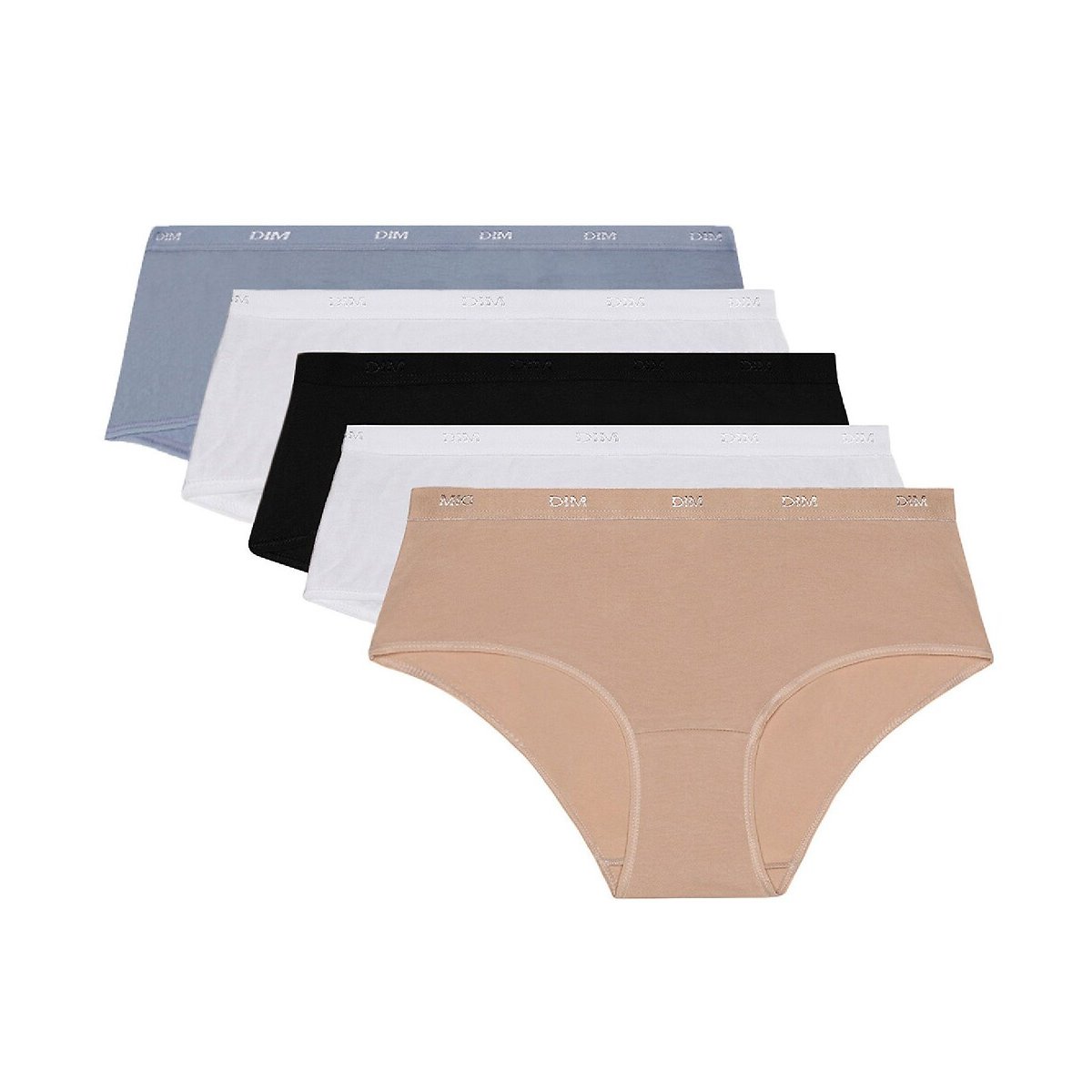 Dim Pack Of 5 Ecodim Les Pockets Shorts Women's Black 16/18