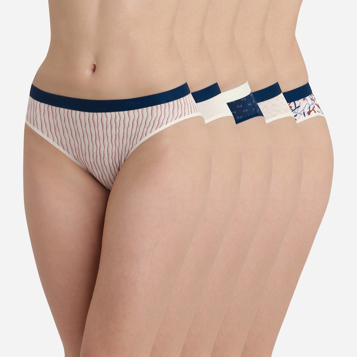 Confezione Da 5 Mutandine Pockets Coton Donna Taglie 40/42 (IT) - 36/38 (FR) - dim - Modalova
