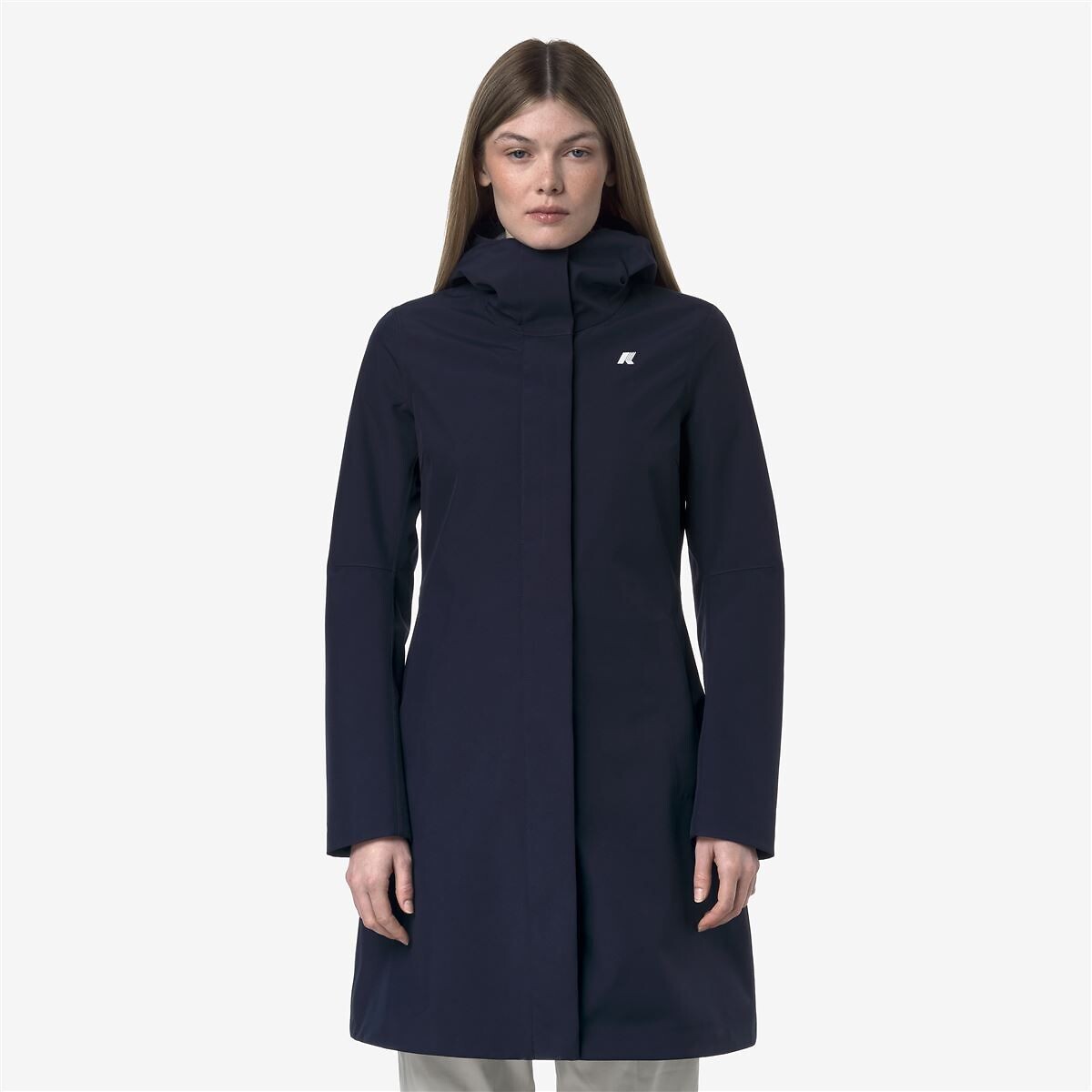 K-WAY Parka de largo medio con capucha, STEPHY BONDED JERSEY. Color