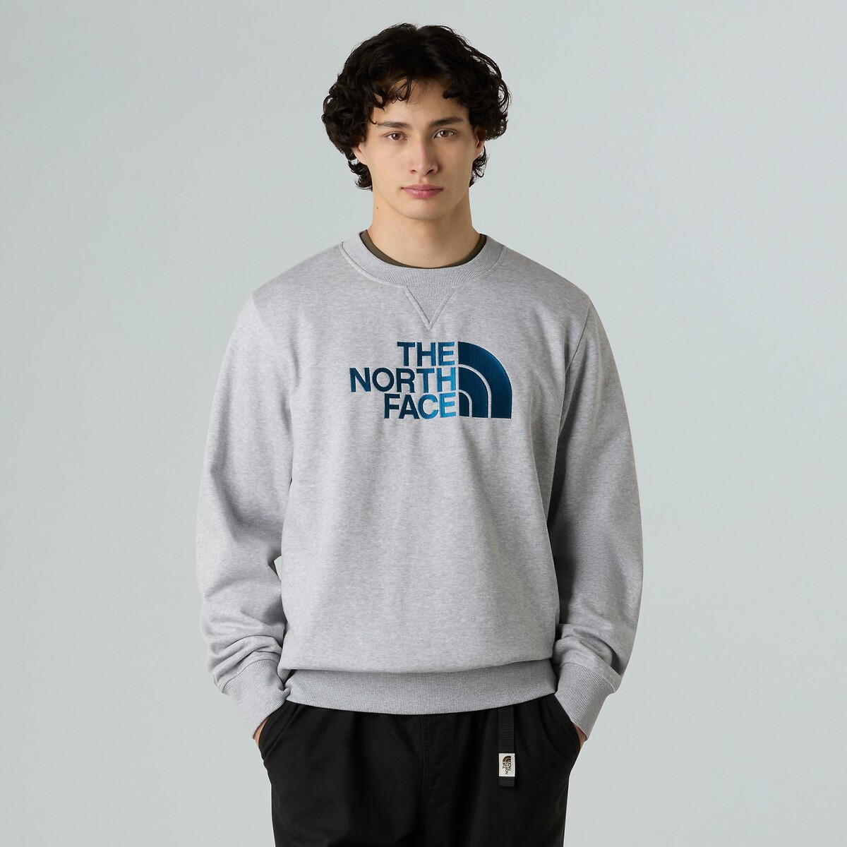 The North Face Drew Peak Logo Sweatshirt With Crew Neck Men's Grey Extra Large