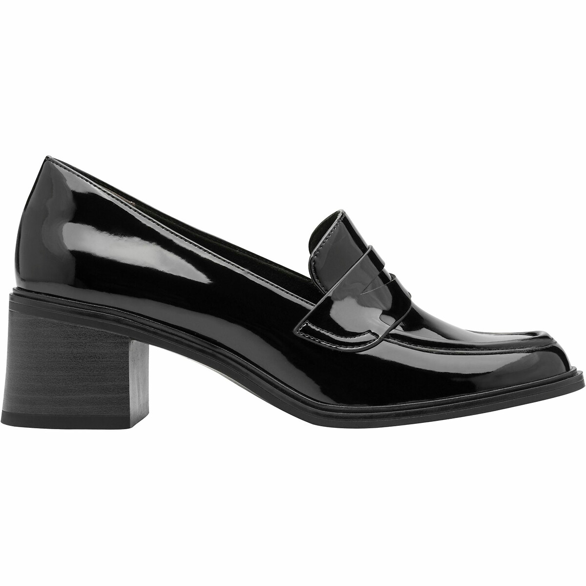 Tamaris Heeled Patent Loafers Women's Black Size 39