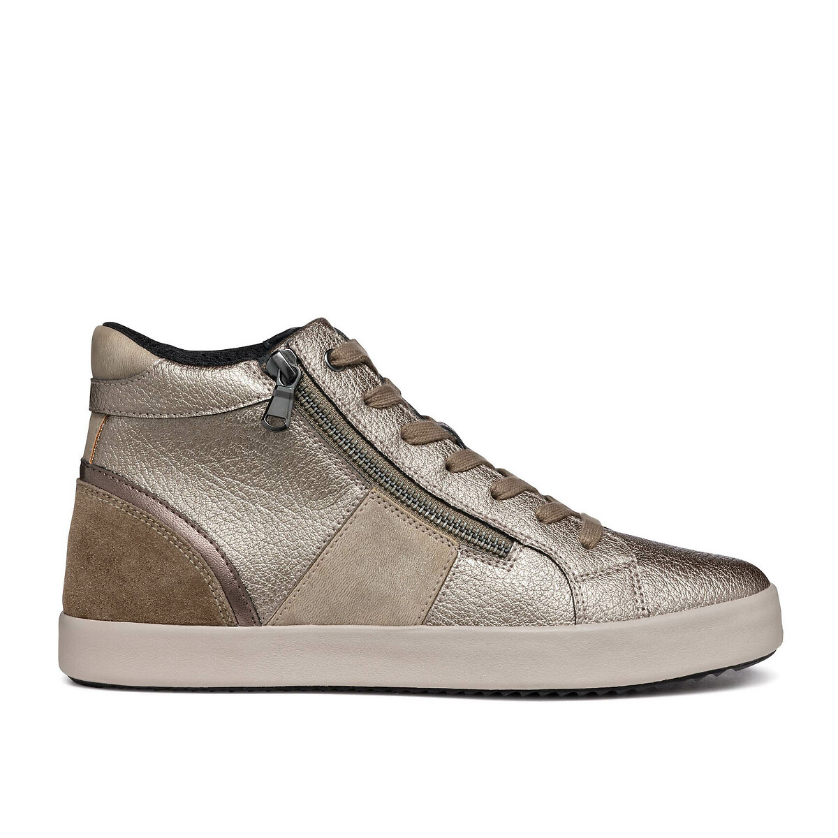 Geox Women's Taupe Blomiee Breathable High Top Trainers Size 37 (4)