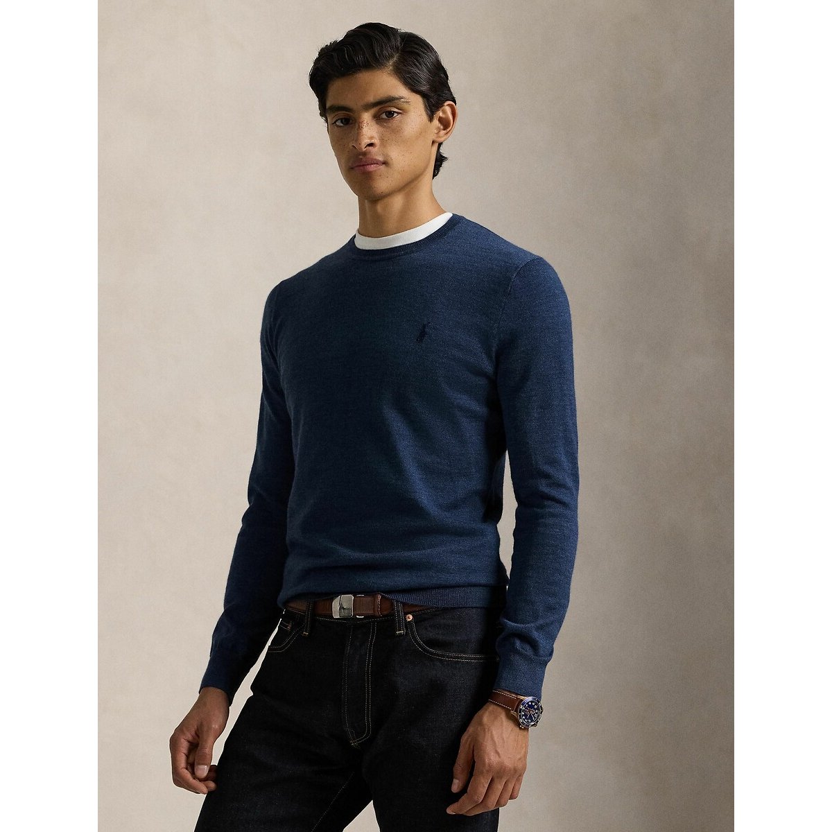Maglione girocollo in lana merino