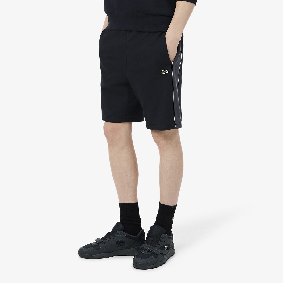 Short regular fit en molleton color-block