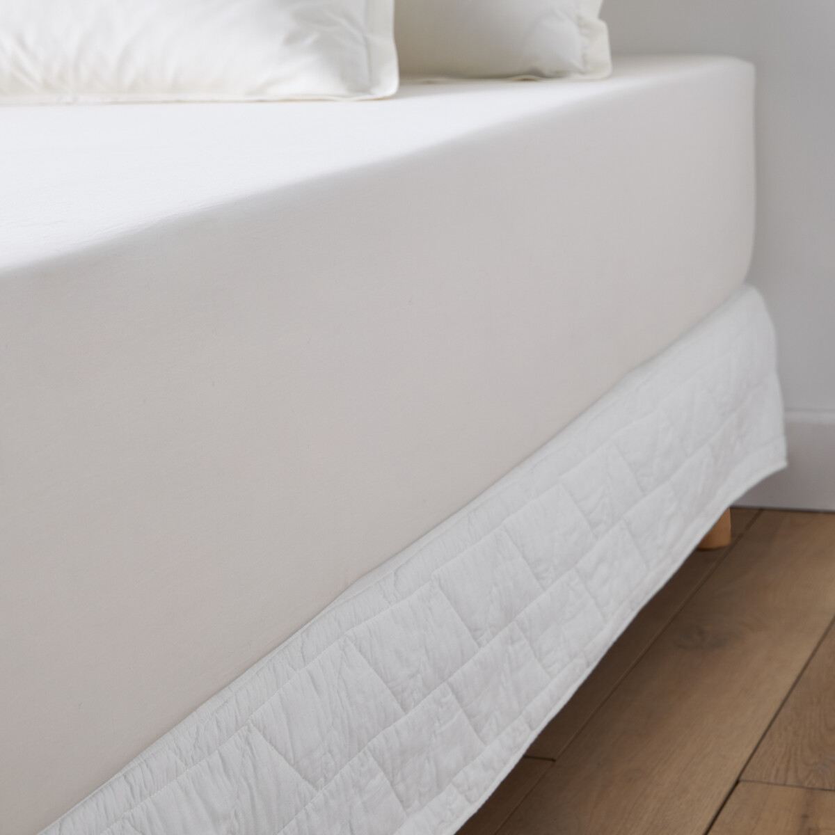 La Redoute Interieurs Zig-Zag Scenario Quilted Mattress Cover Unisex Snow White Single (90X190cm)