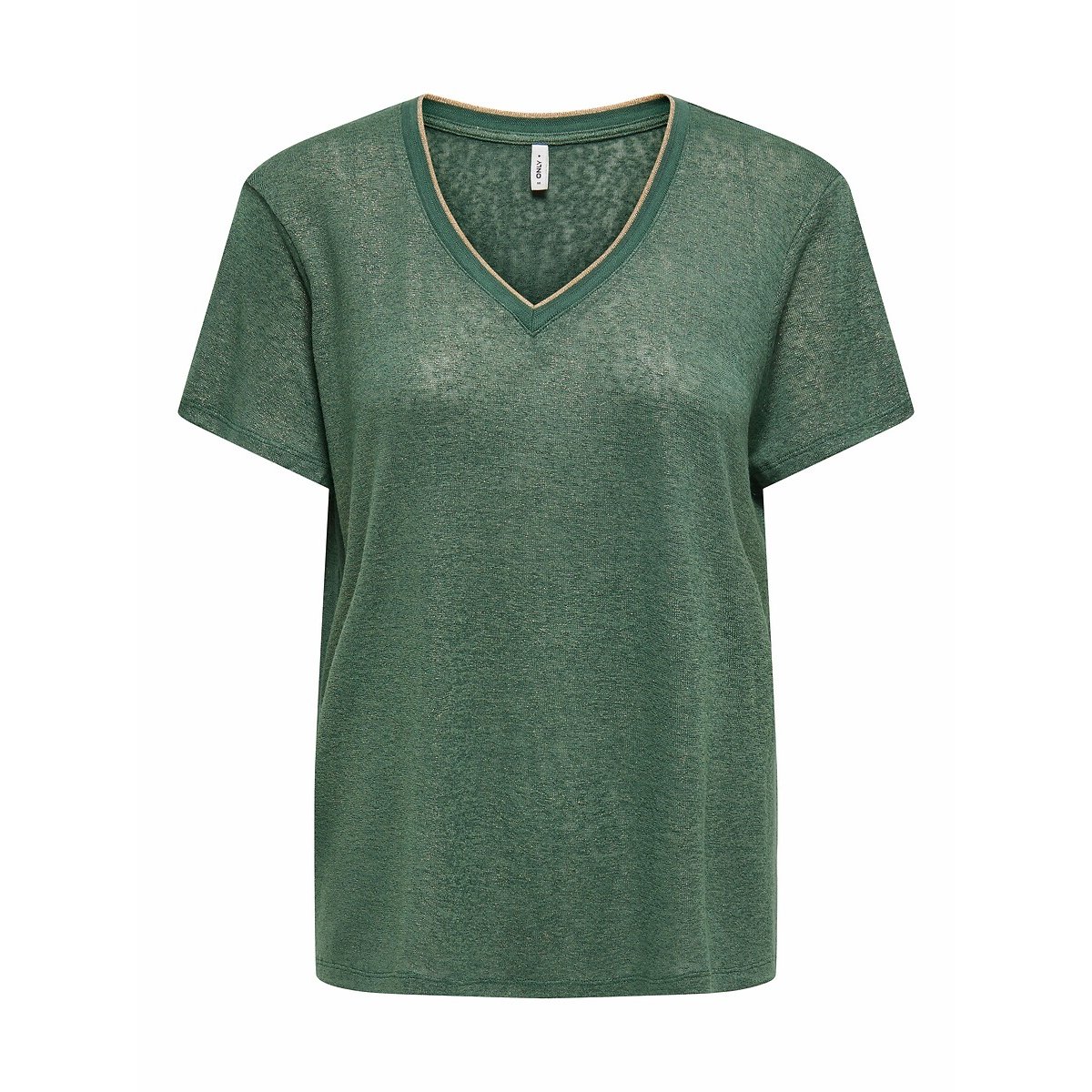 Only V-Neck T-Shirt Women's Green Extra Small