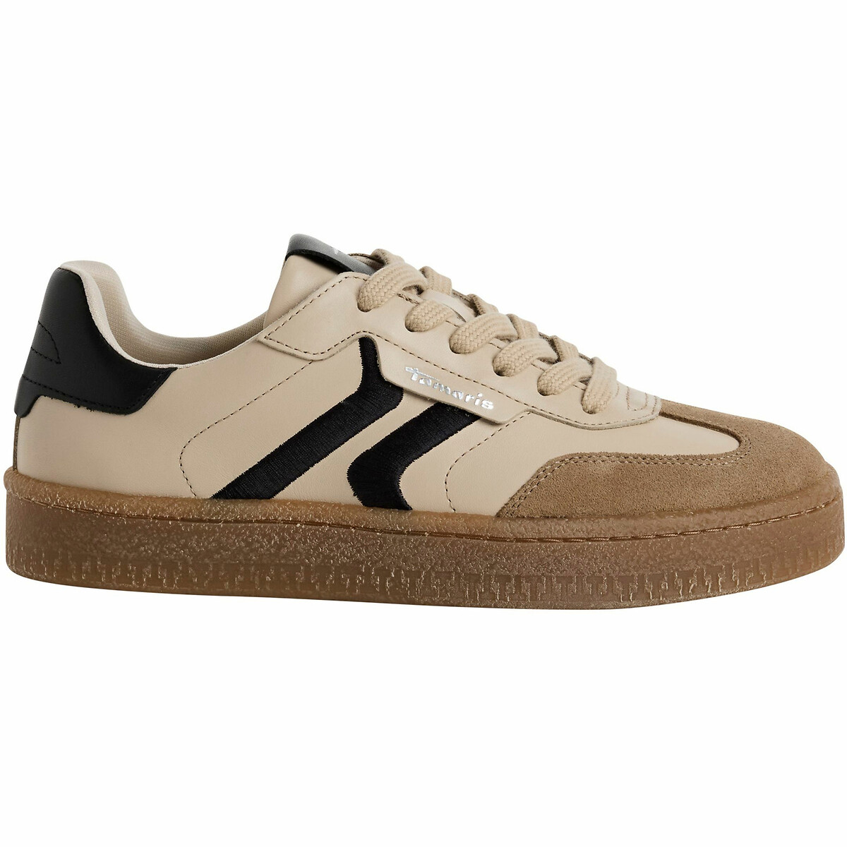 Tamaris Leather Trainers Women's Beige Size 37 (4)