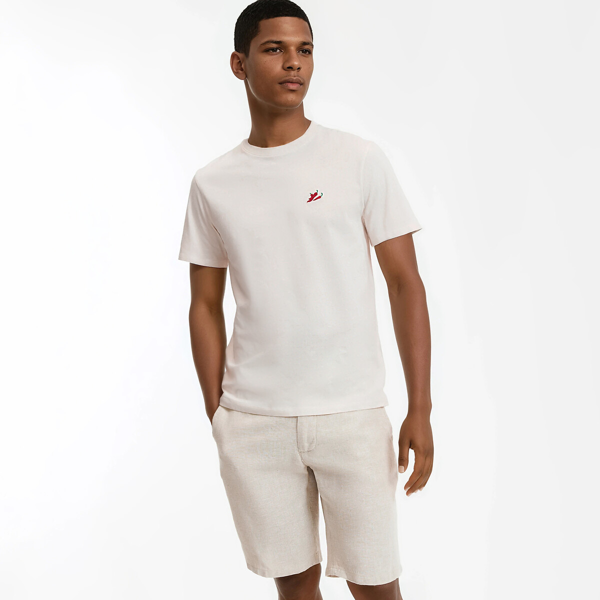 T-shirt fit Regular avec broderie piment