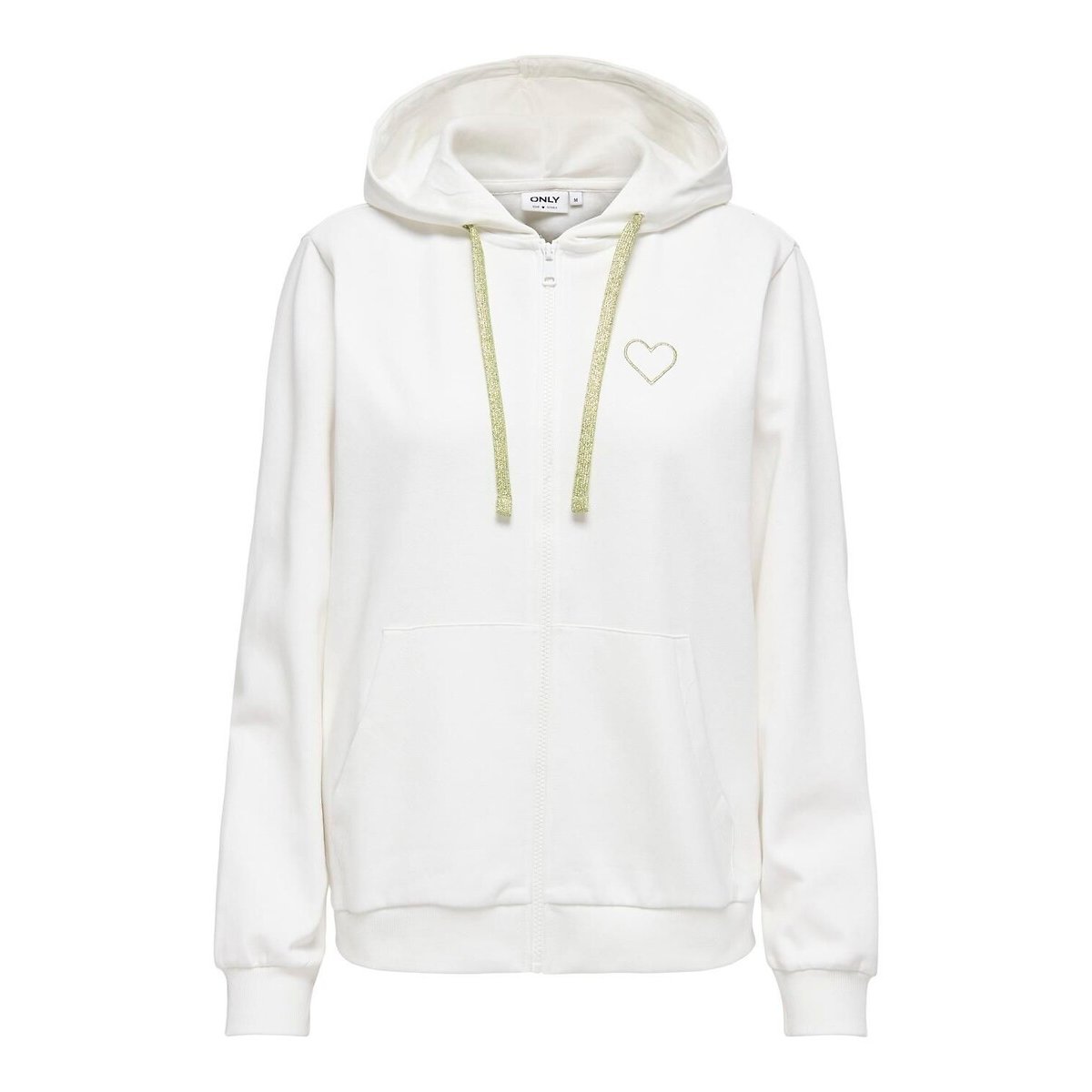 Only Zip-Up Hoodie Women's White Small