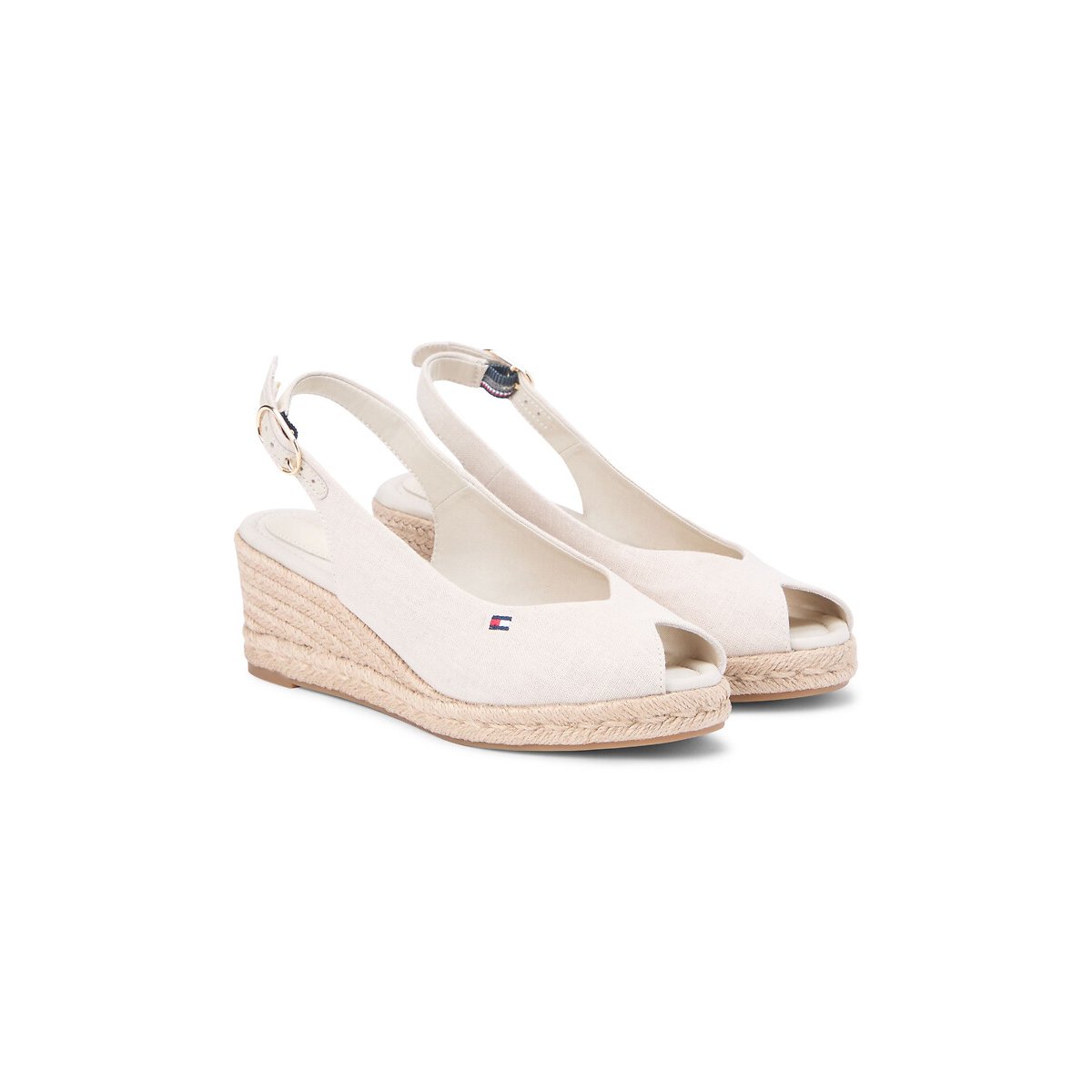 Tommy Hilfiger Slingback Sandals Women's Ecru Size 37 (4)