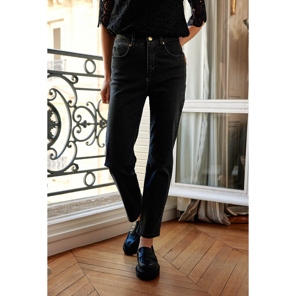 LA PETITE ETOILE Rechte jeans in stretch Brieg