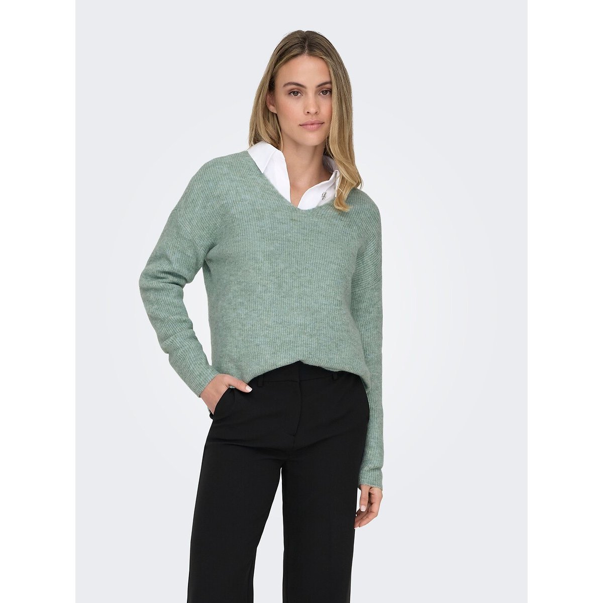 Only Brushed Knit Jumper Women's Sea Green Large