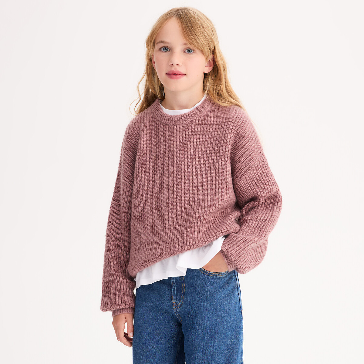 La Redoute Collections Crew Neck Jumper Pink 12Y (150Cm)