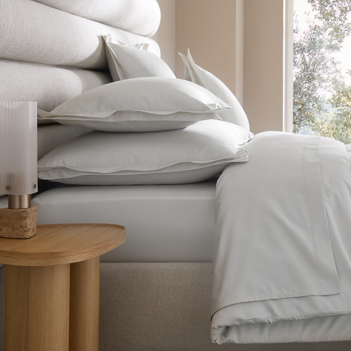 Am.pm Galor Cotton Sateen Pillowcase Unisex Grey Square (65X65cm)