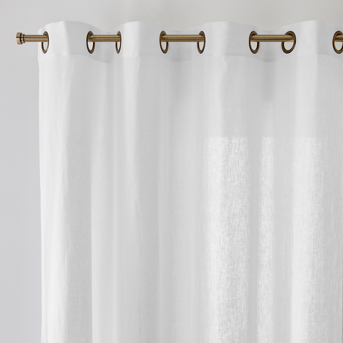 La Redoute Interieurs Lincot Metal Eyelet Curtain Unisex White Size D350 X W135cm