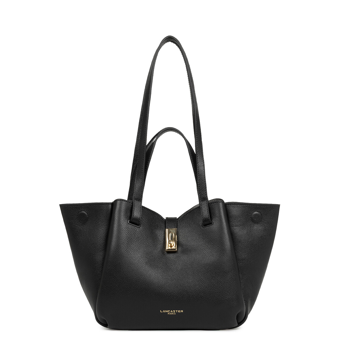 Lancaster Milano Horizon Medium Leather Tote Bag Women's Black