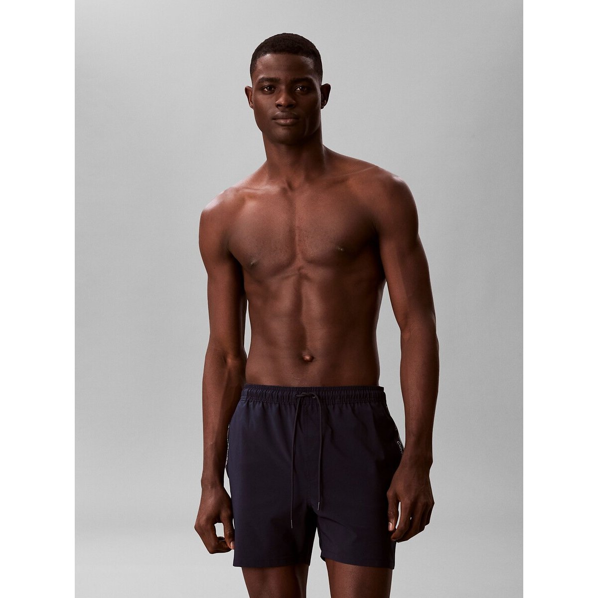 Calvin Klein Logo Mid-Length Swim Shorts Men's Navy Blue Extra Large