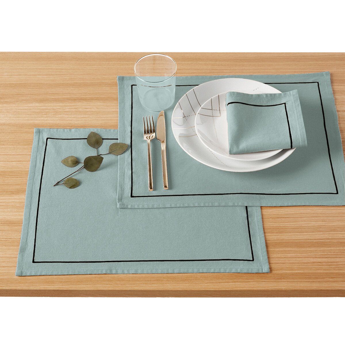 Lots 4 sets de table lin/coton lavé Métis Bourdon