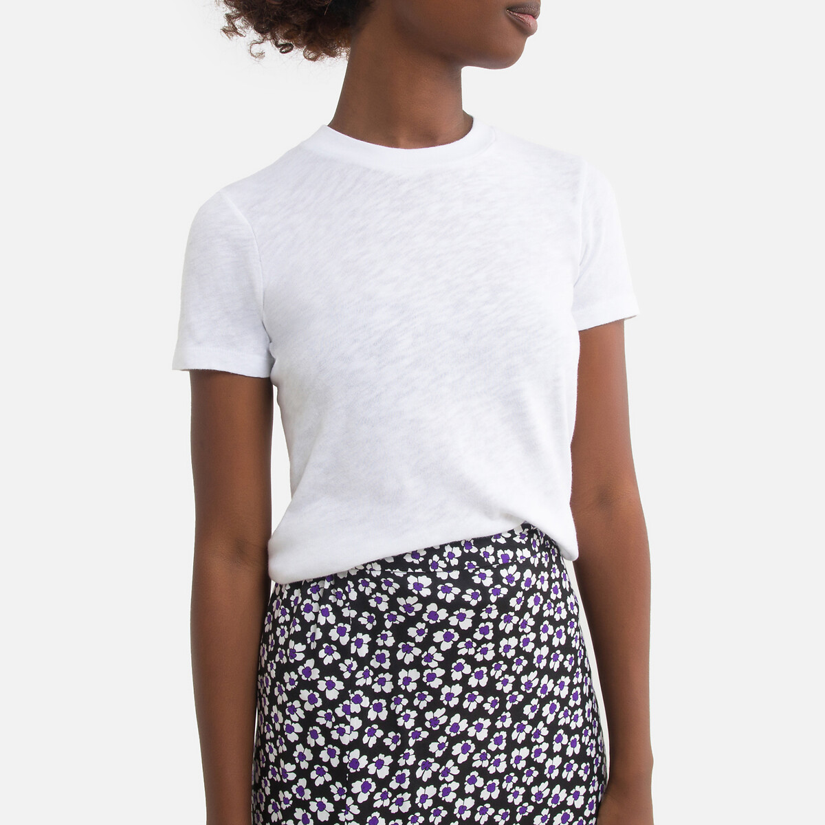 American Vintage Sonoma Crew Neck T-Shirt With Short Sleeves Women's White Large