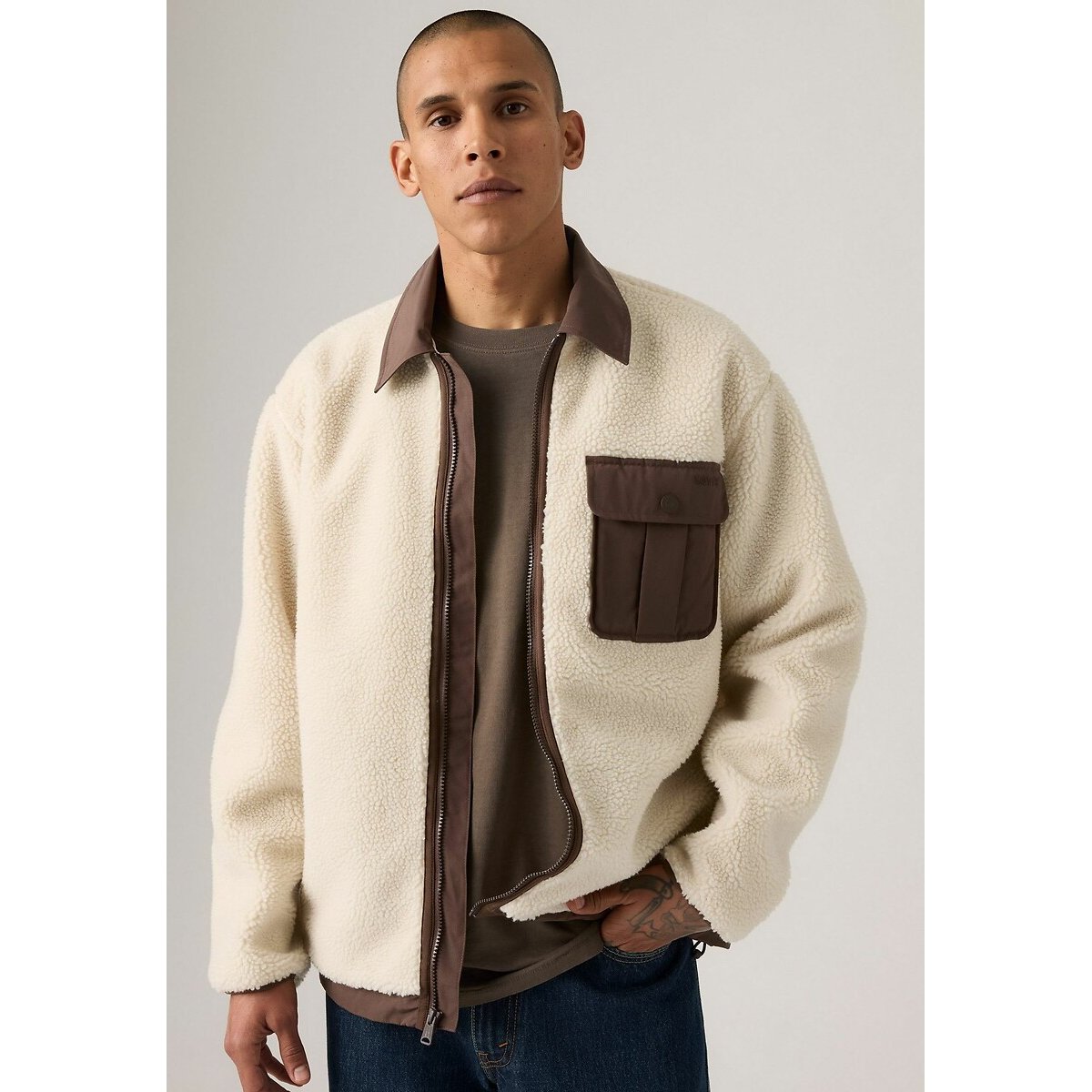 Levi's Sherpa Jas Met Hemdskraag
