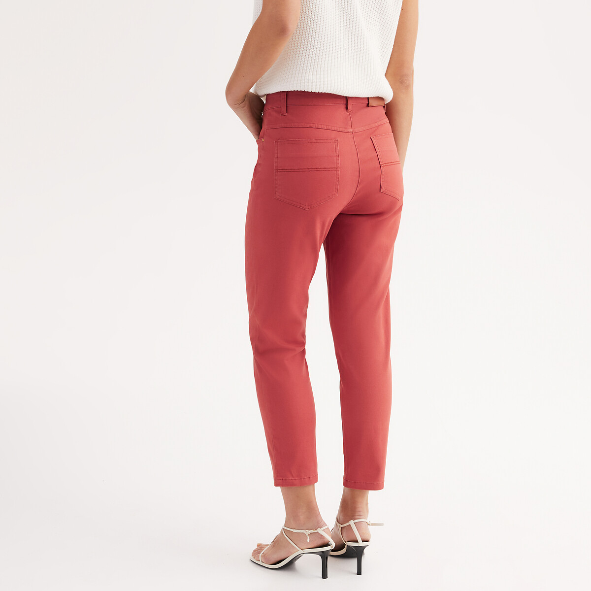 Pantalon droit 7/8ème, coton stretch