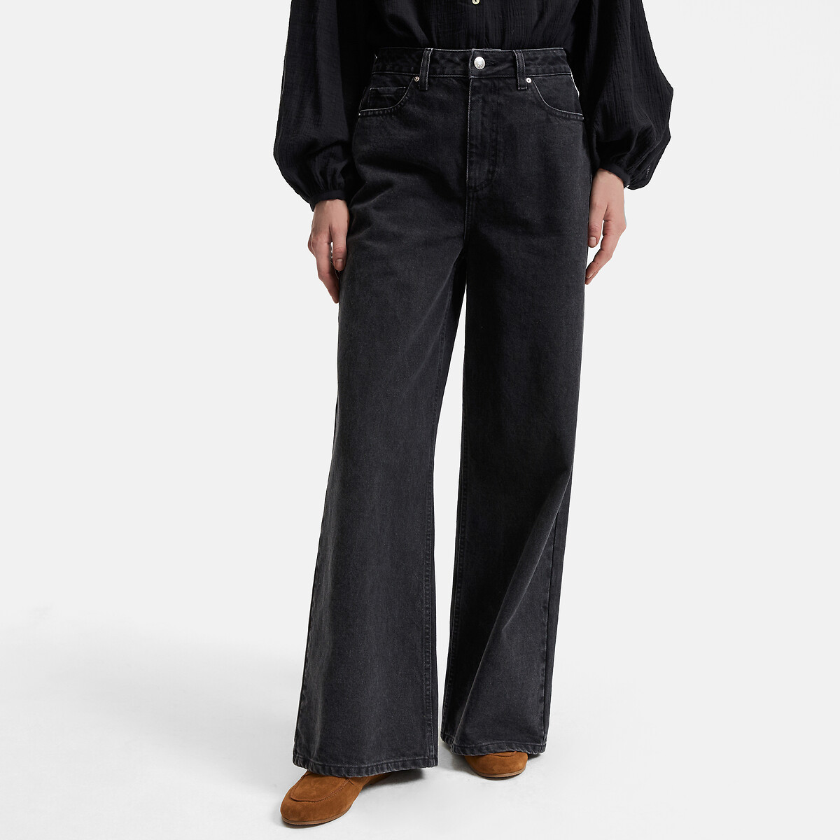 Jean extra large, taille haute