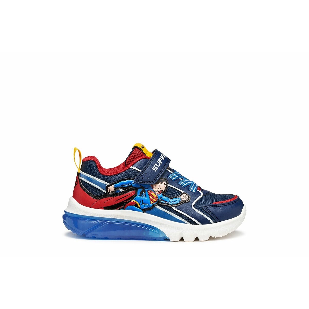 Geox Ciberdron X Super Led Breathable Low Top Trainers Blue/Red Size 37 (4) Kids