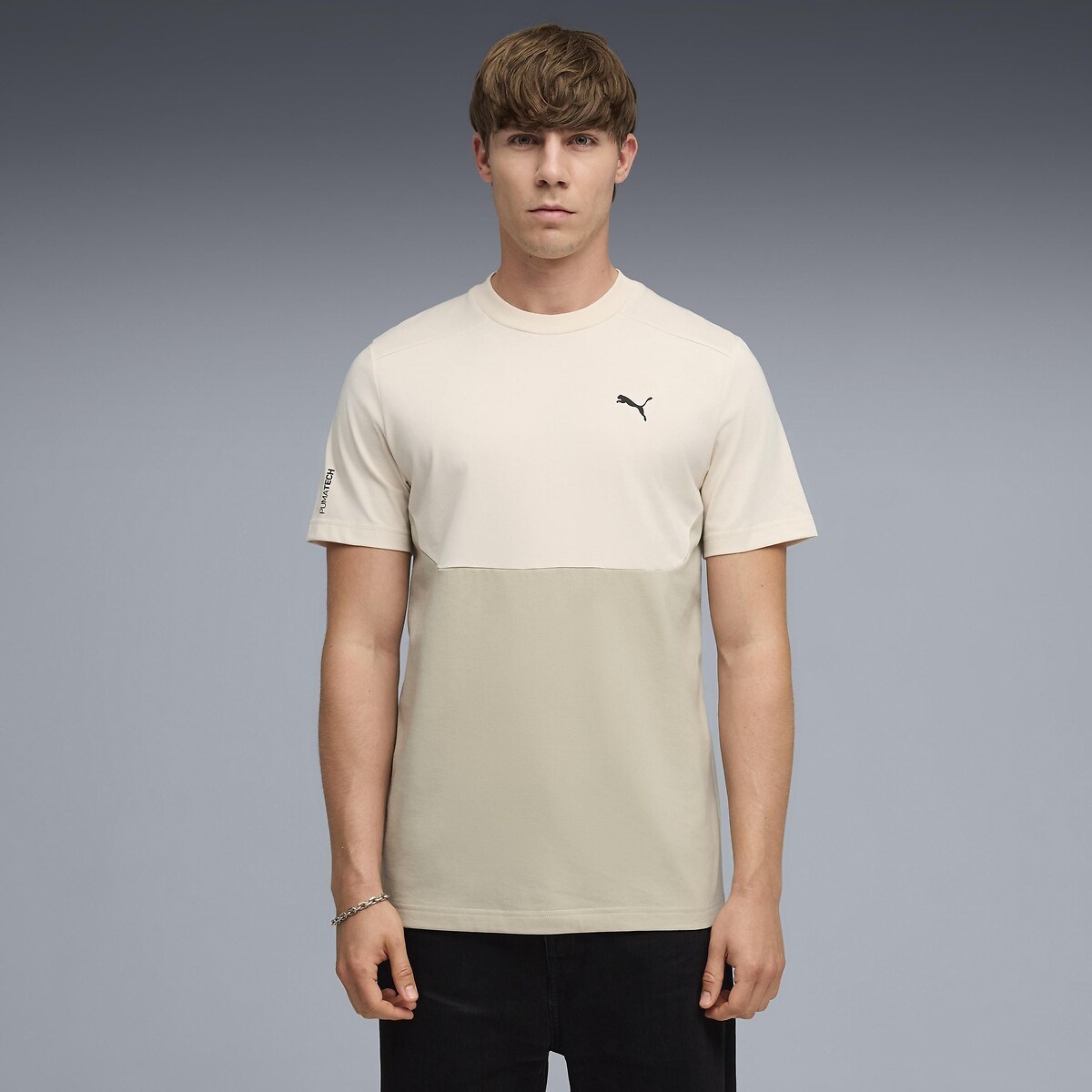 Puma Pumatech Short Sleeve T-Shirt Men's Cream Extra Large