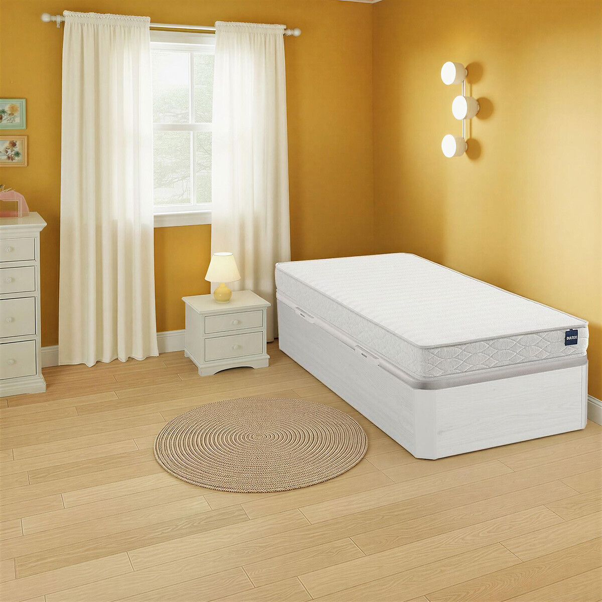 BULTEX Set bestaande uit de  PRIMO FAIR 2-schuimmatras en het SPACE UP JUNIOR-opbergbed