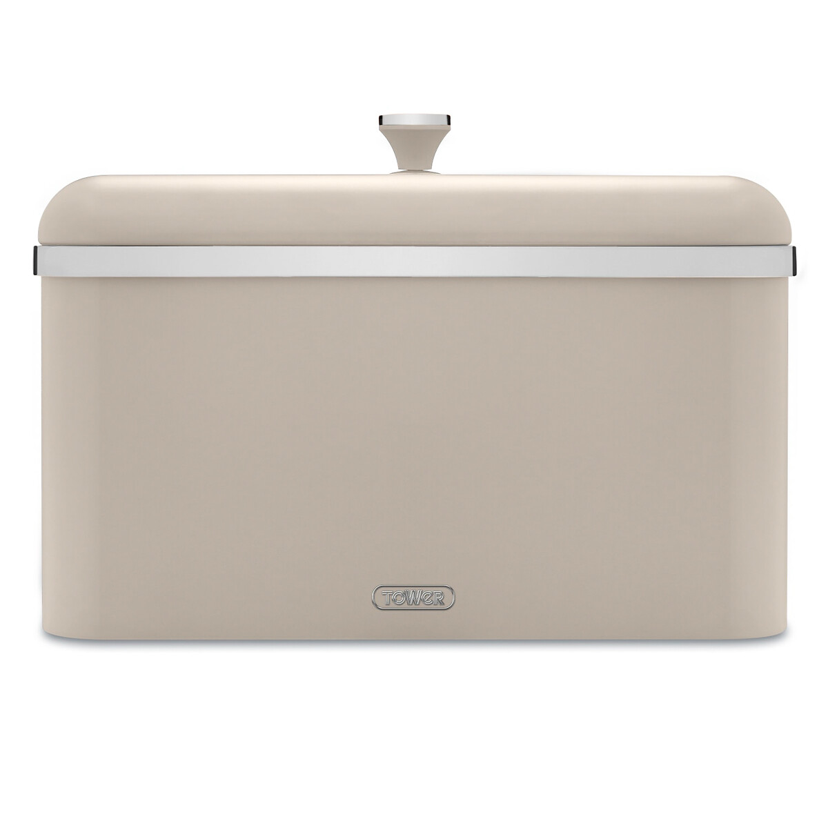 Tower Unisex Stone Cavaletto Bread Bin, Airtight, Carbon Steel, Latte & Chrome T826130msh In A - Image 6