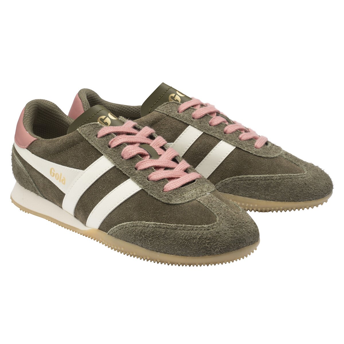Gola Sprinter Suede Trainers Women's Khaki Size 36 (3.5)