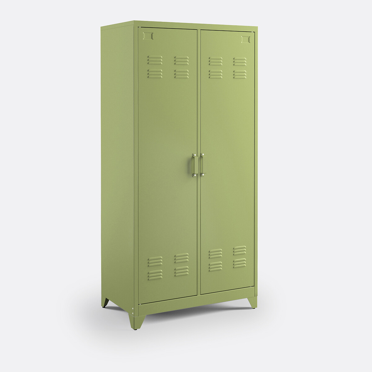 La Redoute Interieurs Hiba 2-Door Metal Cabinet Unisex Khaki Green