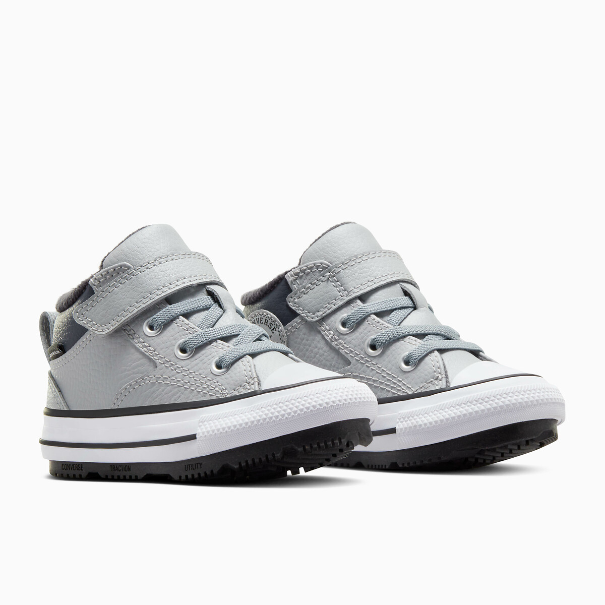 Converse ' Malden Street Mid Counter Climate Trainers In Leather Grey Size 20 Kids