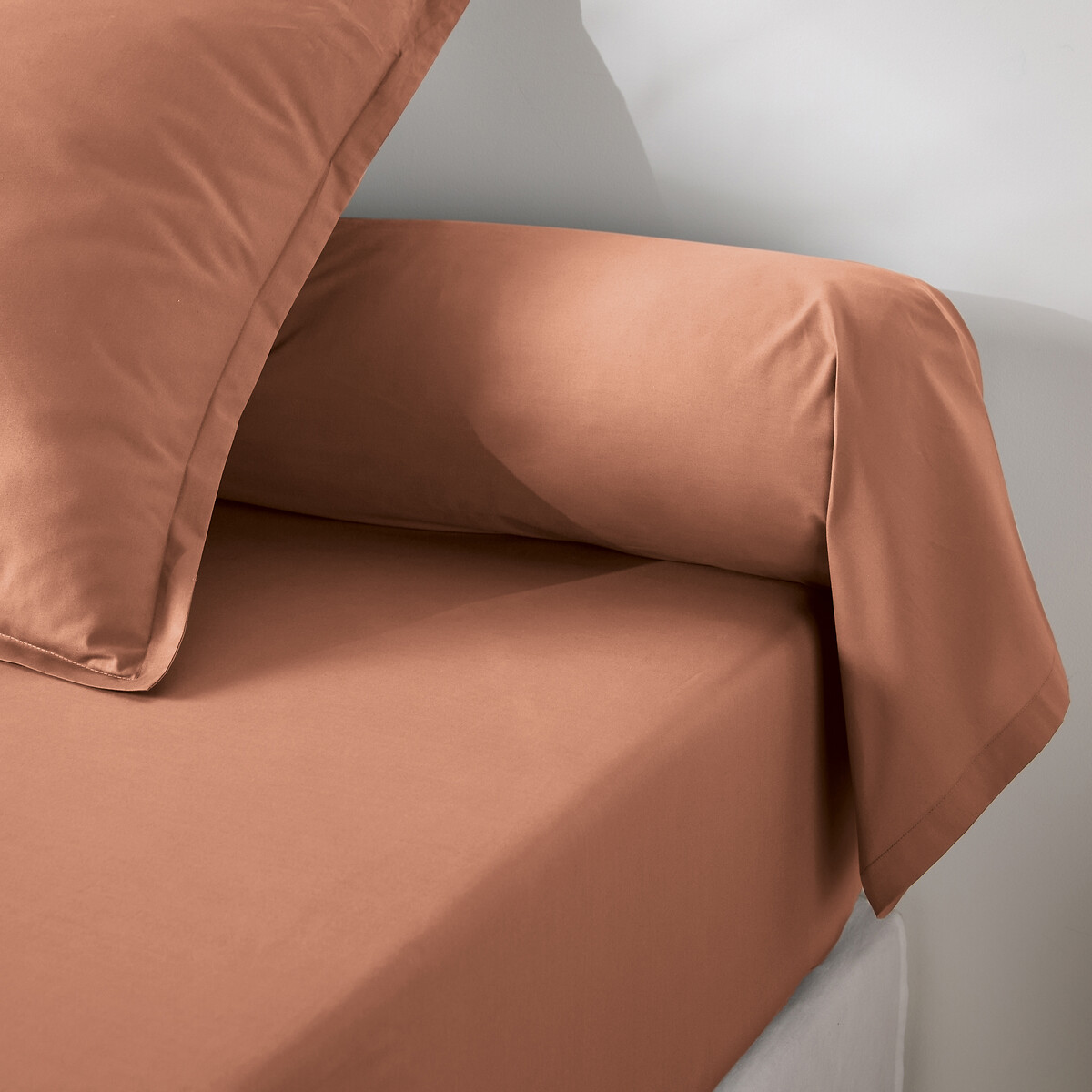 Funda de almohada de percal de algodón, 200 hilos, Scenario. Talla 85 x 185 cm. Color