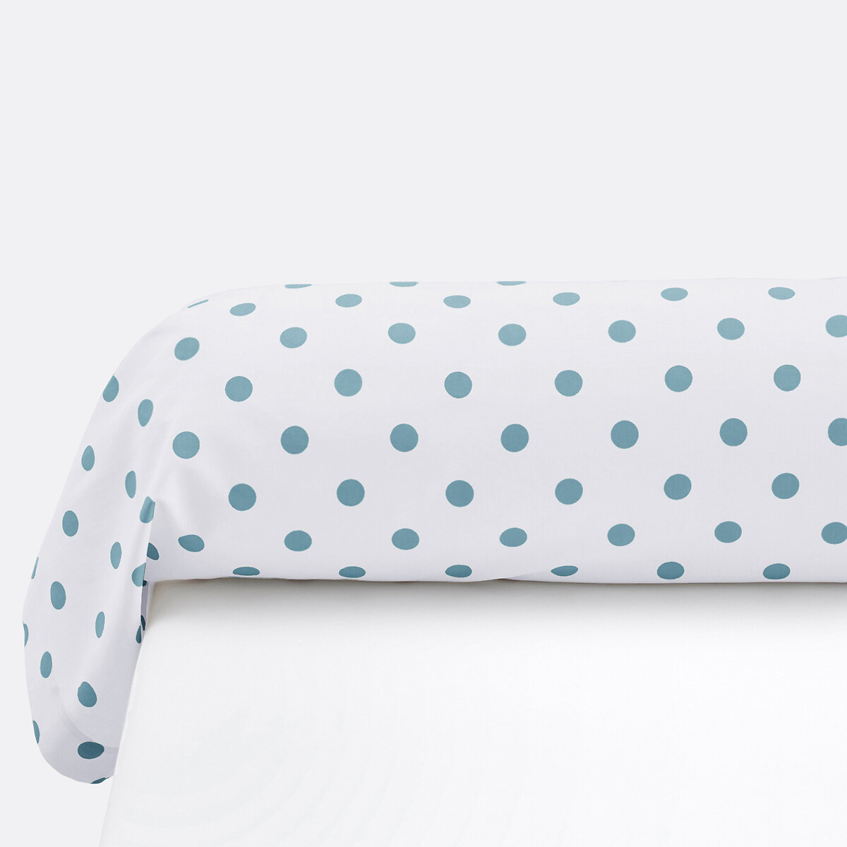 Funda de almohada larga 100% algodón con estampado de lunares, Clarisse. Talla 85 x 185 cm. Color