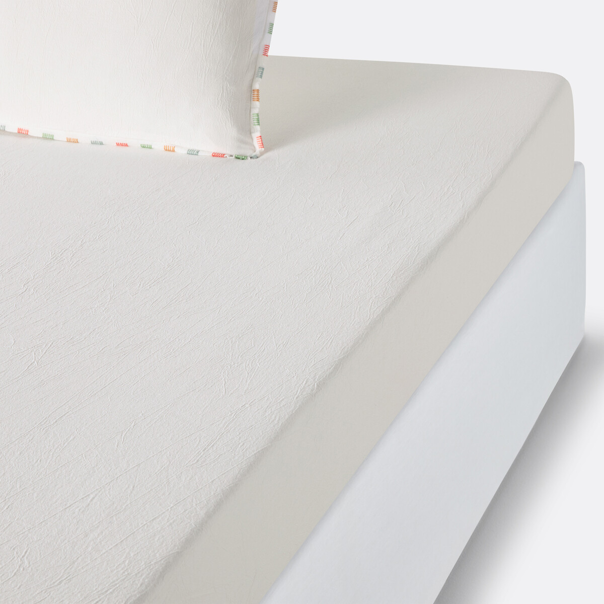 Drap-housse coton lavé, bonnet 30 cm, Neruda