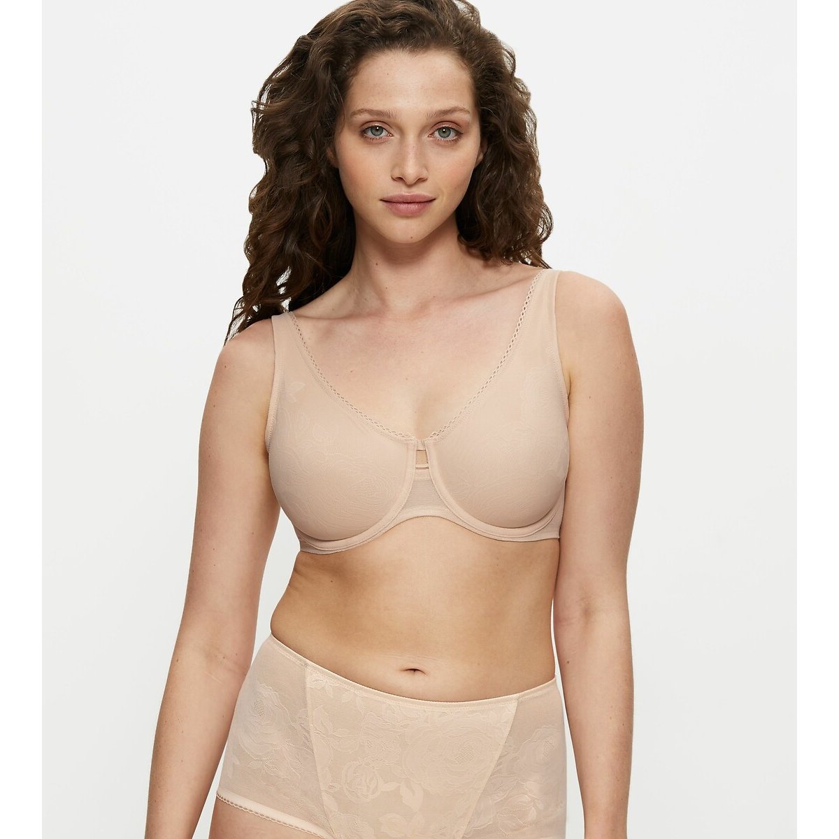 Triumph Wild Rose Sensation Minimiser Bra Women's Beige 34Dd