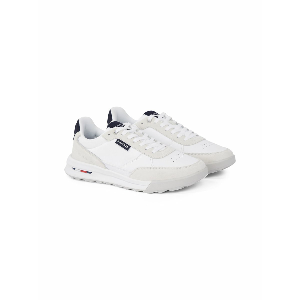 Tommy Hilfiger Men's White Retro Runner Mix Trainers Size 41 (7)