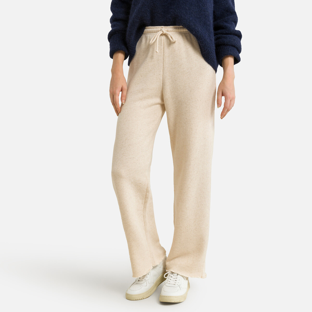 American Vintage Itonay Knitted Joggers Women's Ecru Marl Large