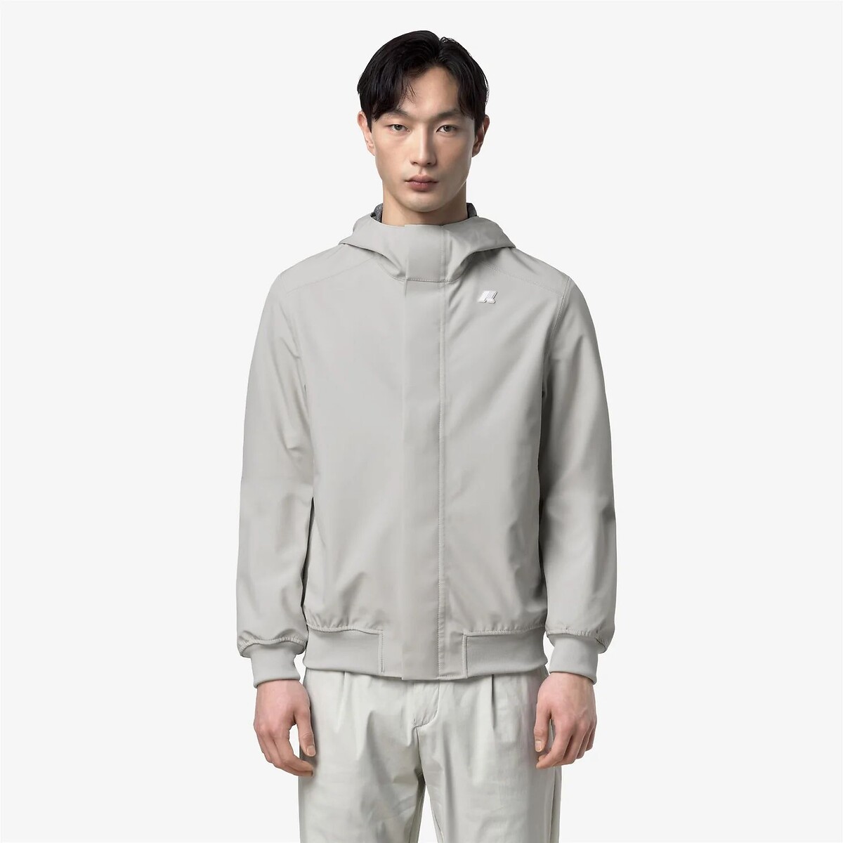 K-Way Joachim Bonded Jersey Windbreaker Men's Beige Small