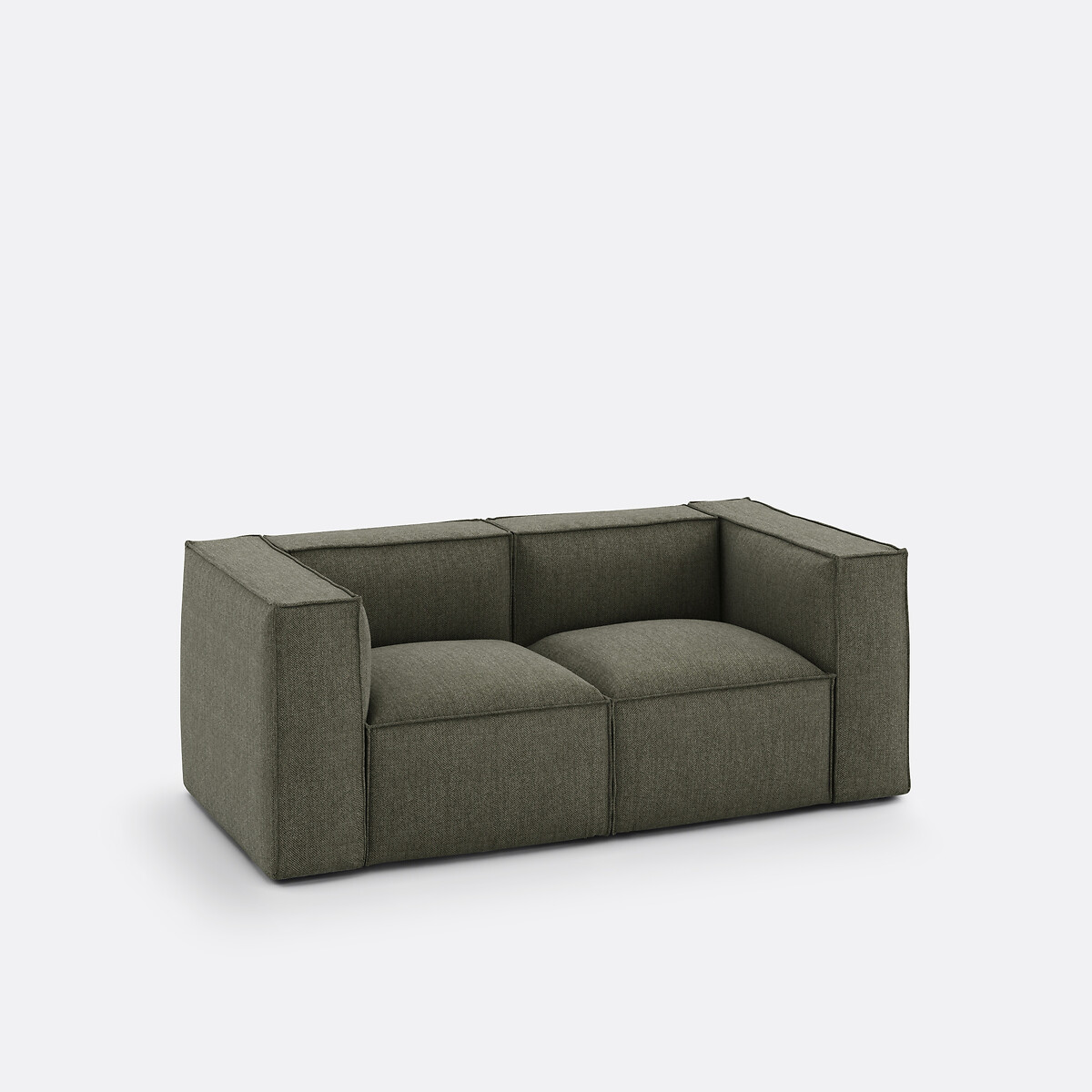 Canapé Modulable 2 Places, En Tissu Texturé, SEVEN — vue 3