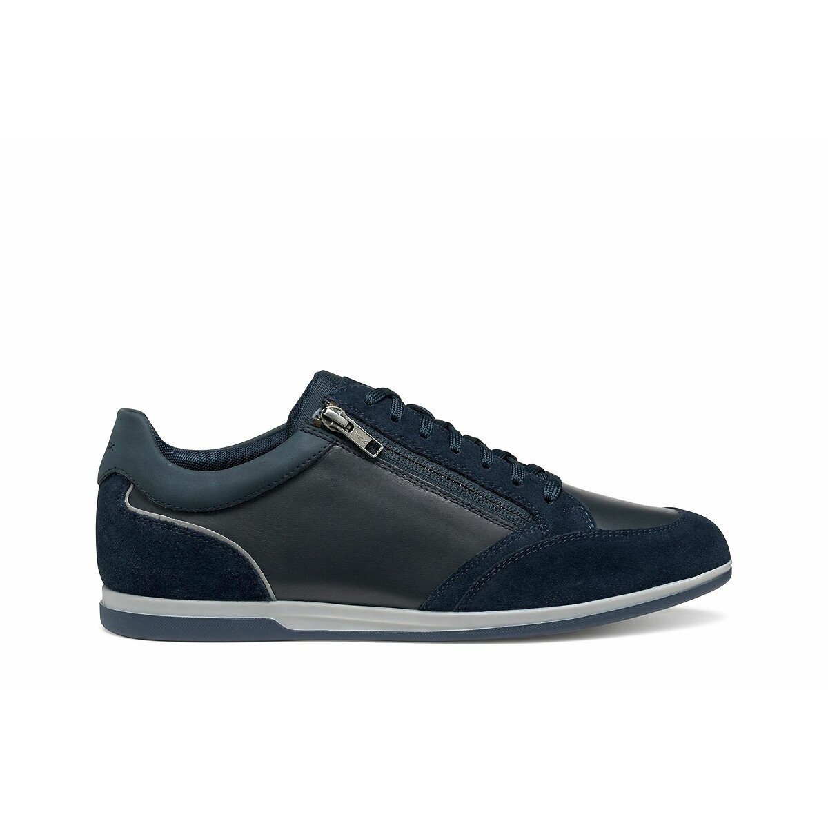 Geox Renan Breathable Zip-Up Trainers Men's Navy Blue Size 42 (8)