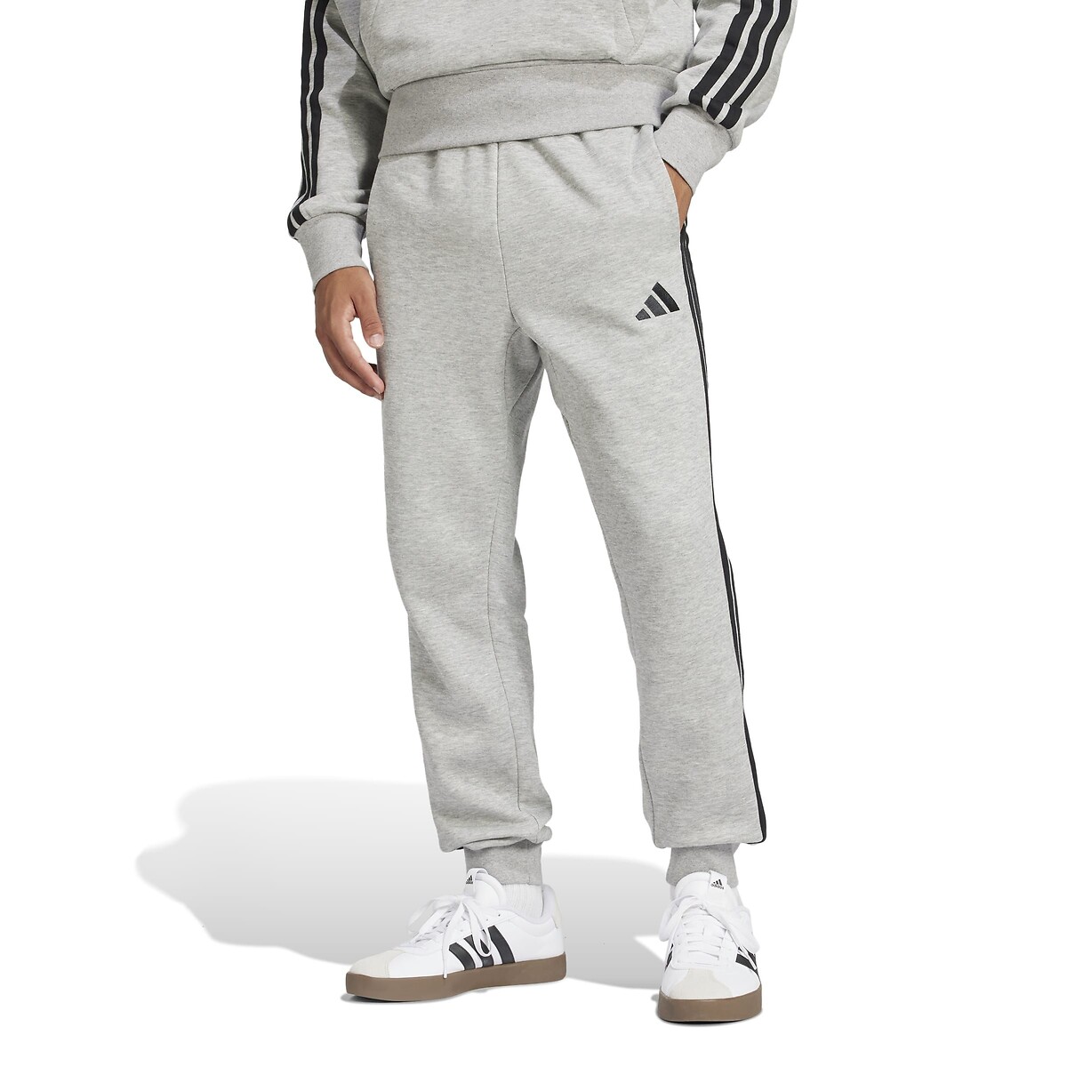 Adidas Sportswear Essential 3-Stripes Joggers Men's Grey Marl Extra Small